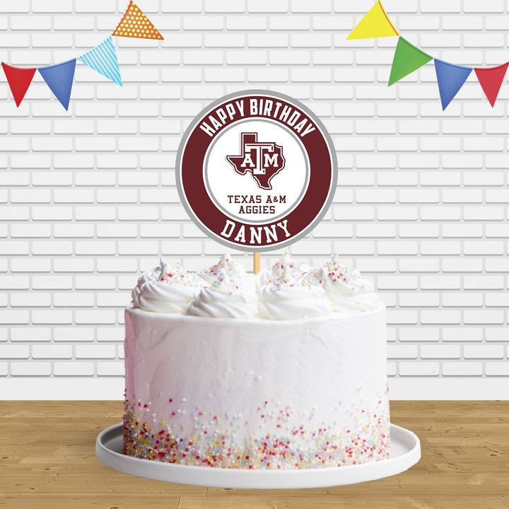Texas AM Aggies Cake Topper Centerpiece Birthday Party Decorations