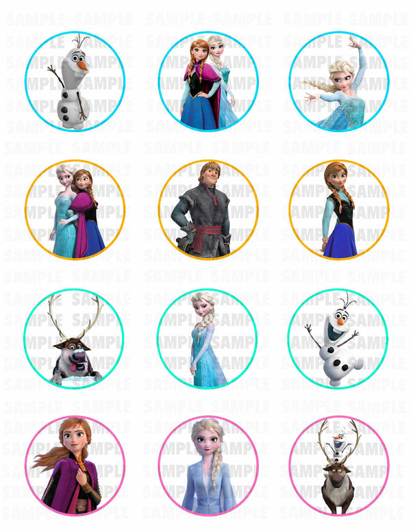 The Frozen Edible Cupcake Toppers