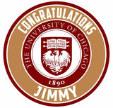 The University of chicago Edible Cake Toppers Round