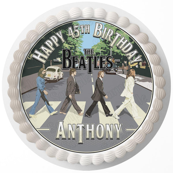 The Beatles Edible Cake Toppers Round