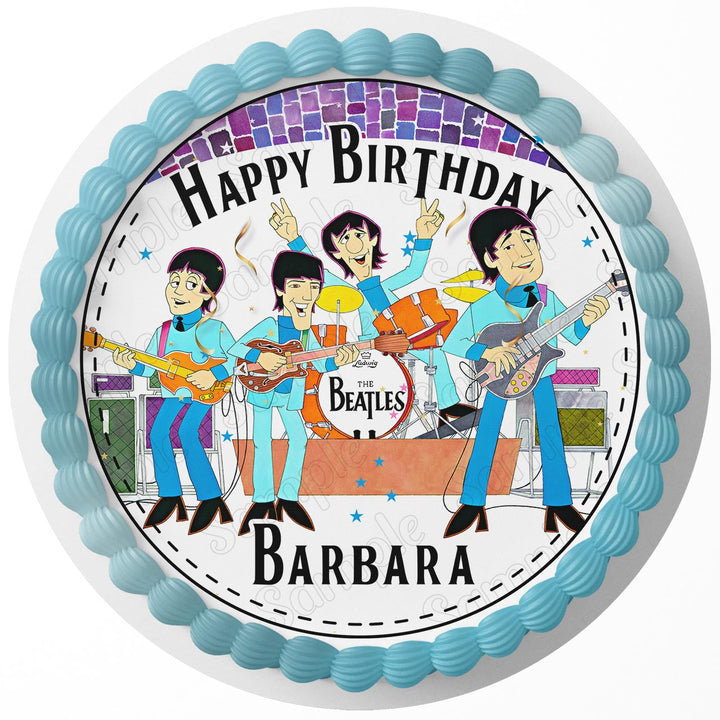 The Beatles Edible Cake Toppers Round