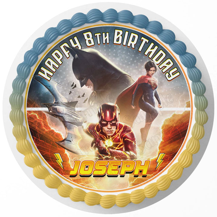 The Flash Rd Edible Cake Toppers Round