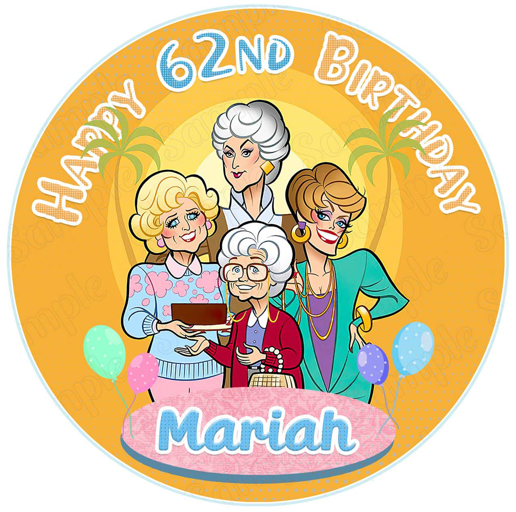 The Golden Girls Edible Cake Toppers Round