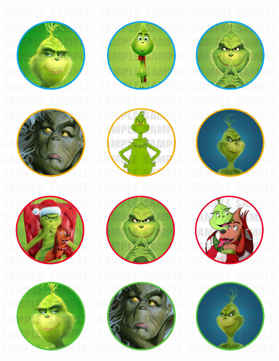 The Grinch Edible Cupcake Toppers – Cakecery