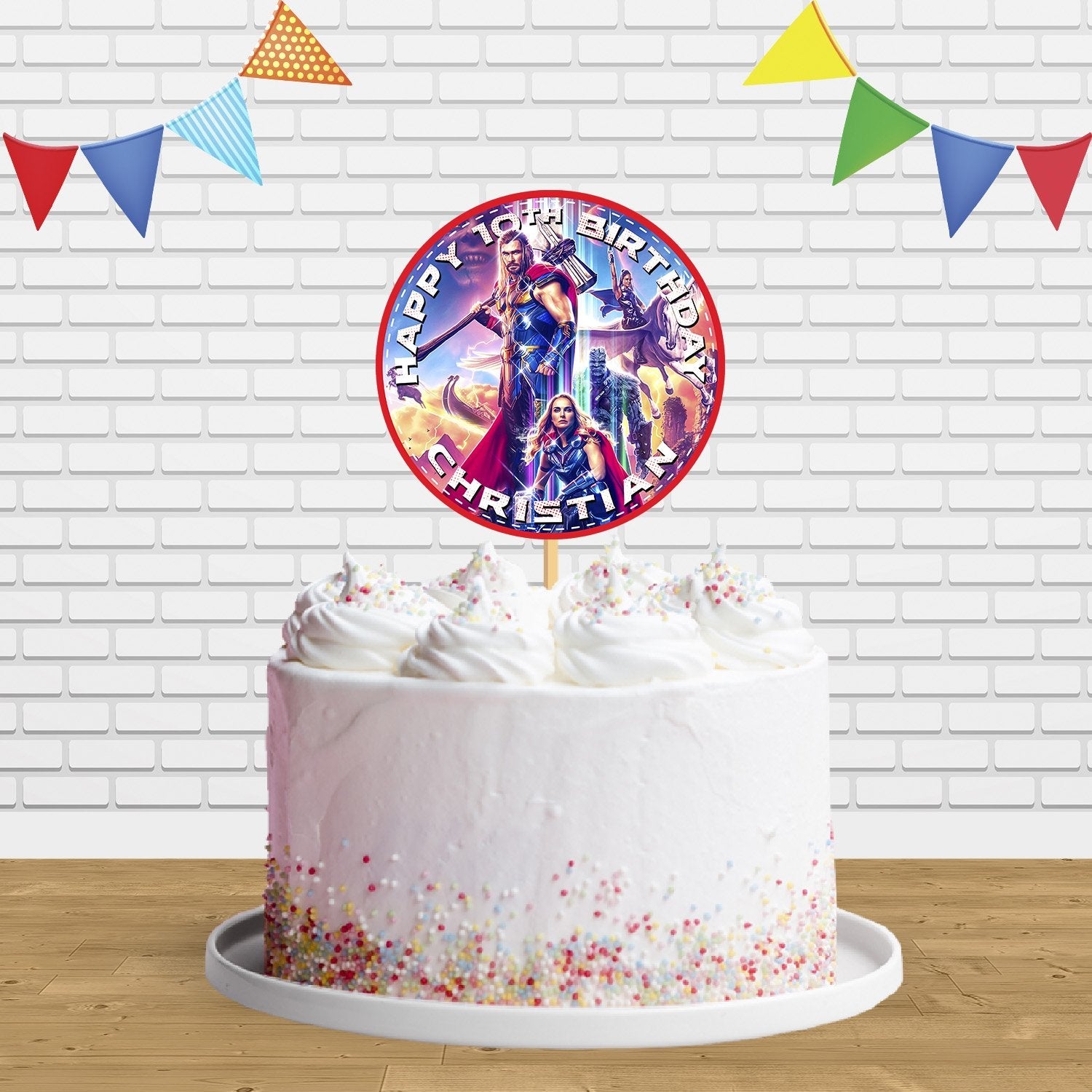World Cake Topper. Jasmine and Thor wedding cake topper, Disney fan wedding