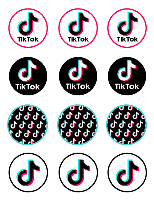 Tiktok Edible Cupcake Toppers