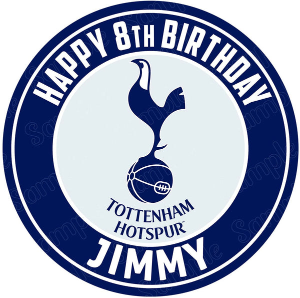 Tottenham Hotspur FC Edible Cake Toppers Round