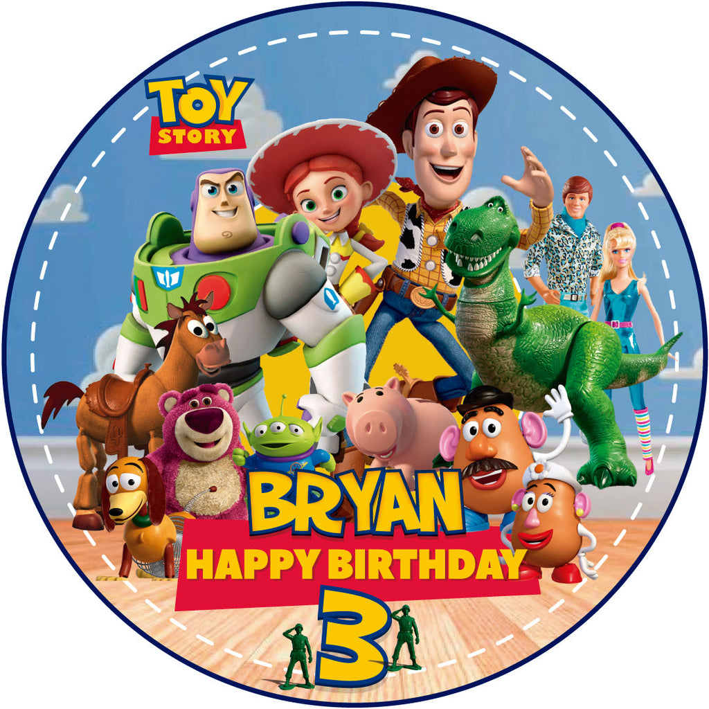 Toy Story Edible Cake Toppers Round