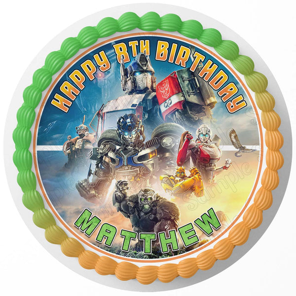 Transformers Rise Of The Beast NV Rd Edible Cake Toppers Round