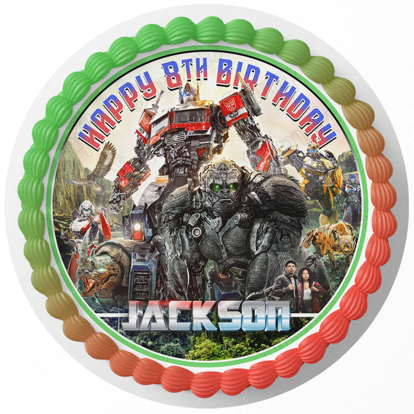 Transformers Rise Of The Beast Optimus Prime Rd Edible Cake Toppers Round