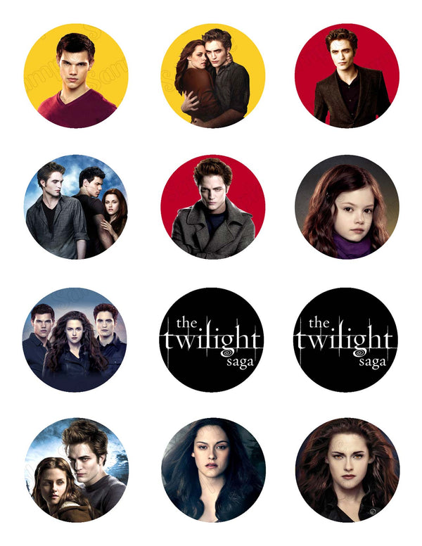 Twilight Edible Cupcake Toppers