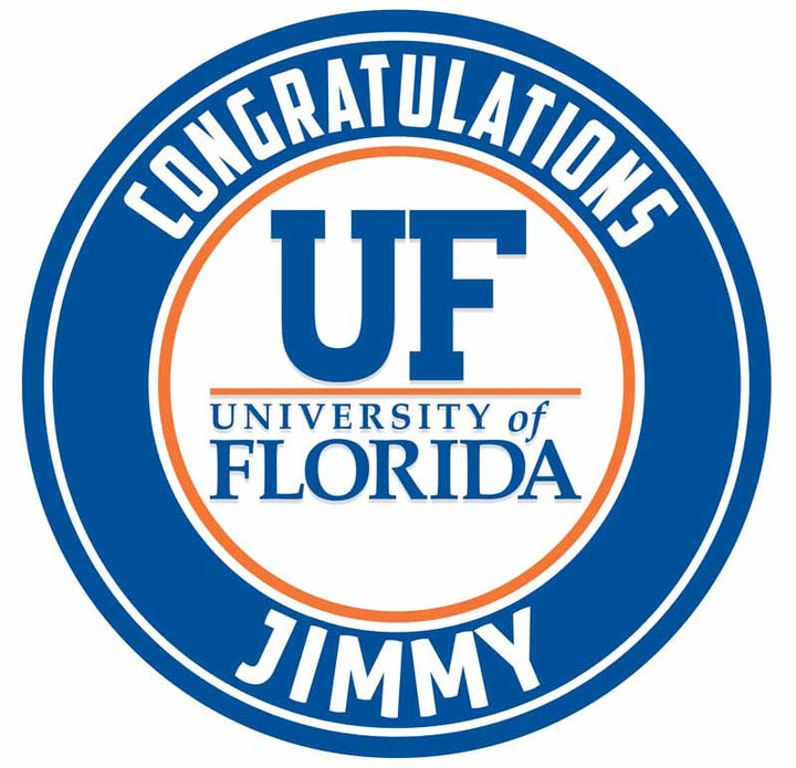UF University of Florida Edible Cake Toppers Round