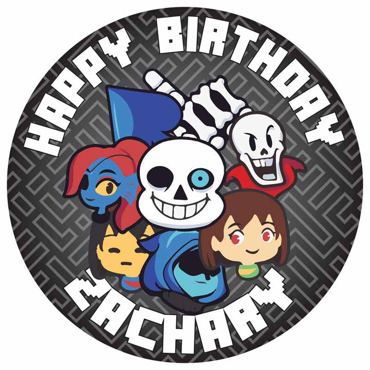 Undertale Edible Cake Toppers Round