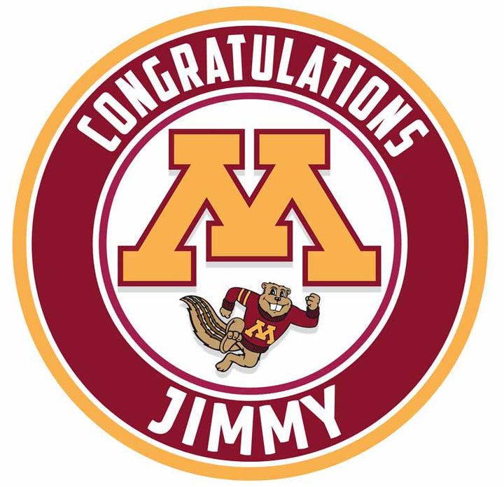 University of Minnesota Edible Cake Toppers Round