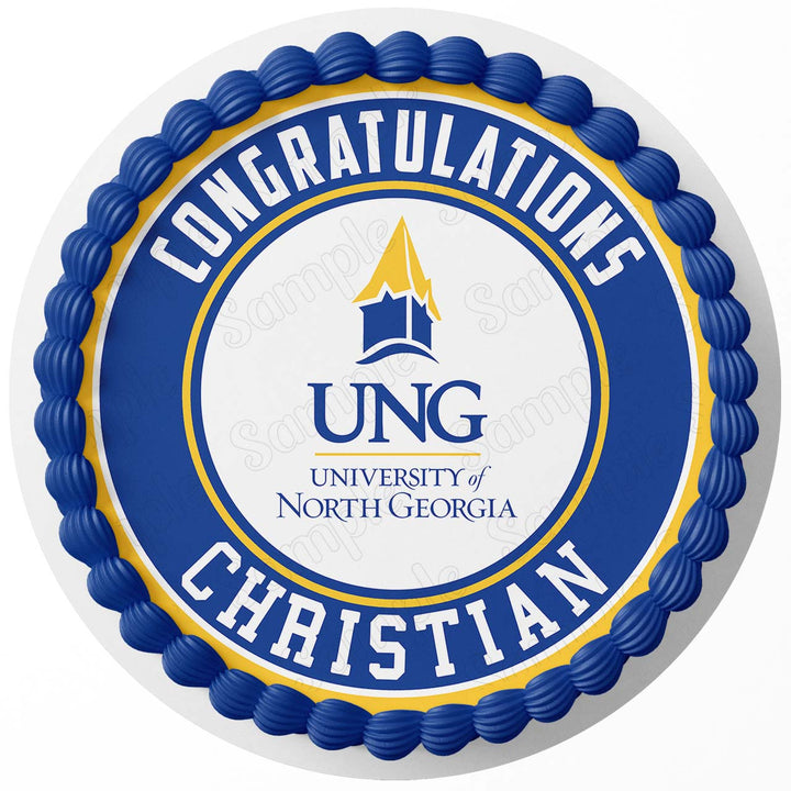 University of North Georgia Edible Cake Toppers Round
