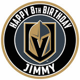 Vegas Golden Knights Edible Cake Toppers Round