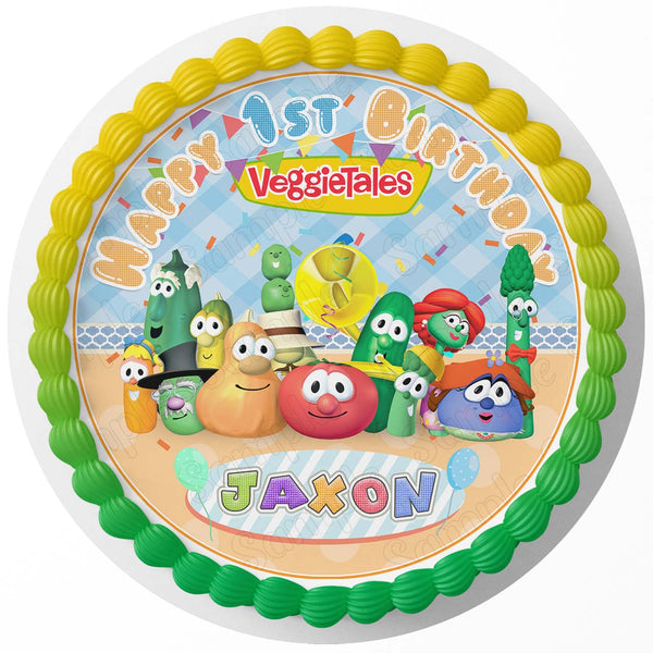 VeggieTales Kids Fun RD Edible Cake Toppers Round