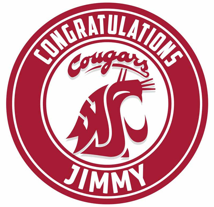 Washington State Cougars Edible Cake Toppers Round