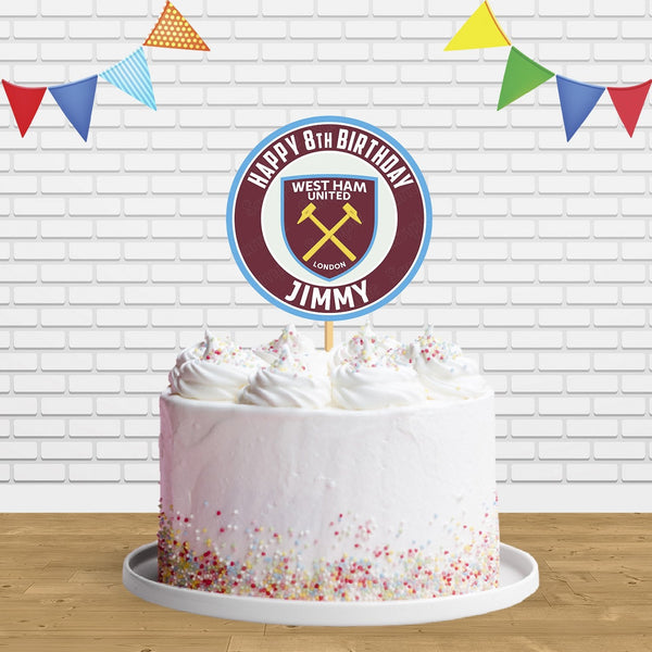 West Ham United FC Cake Topper Centerpiece Birthday Party Decorations