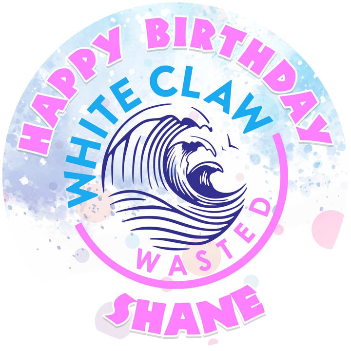 White Claw Hard Seltzer Edible Cake Toppers Round
