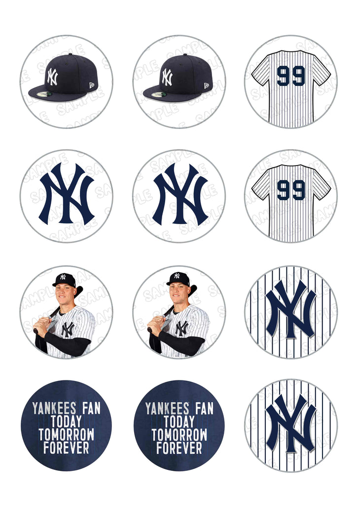 New York Yankees Edible Cake Toppers Round – Cakecery