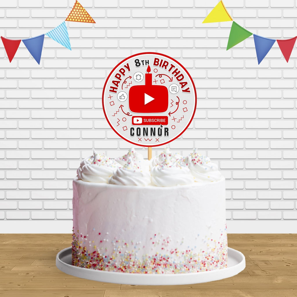Youtube Cake Topper Centerpiece Birthday Party Decorations