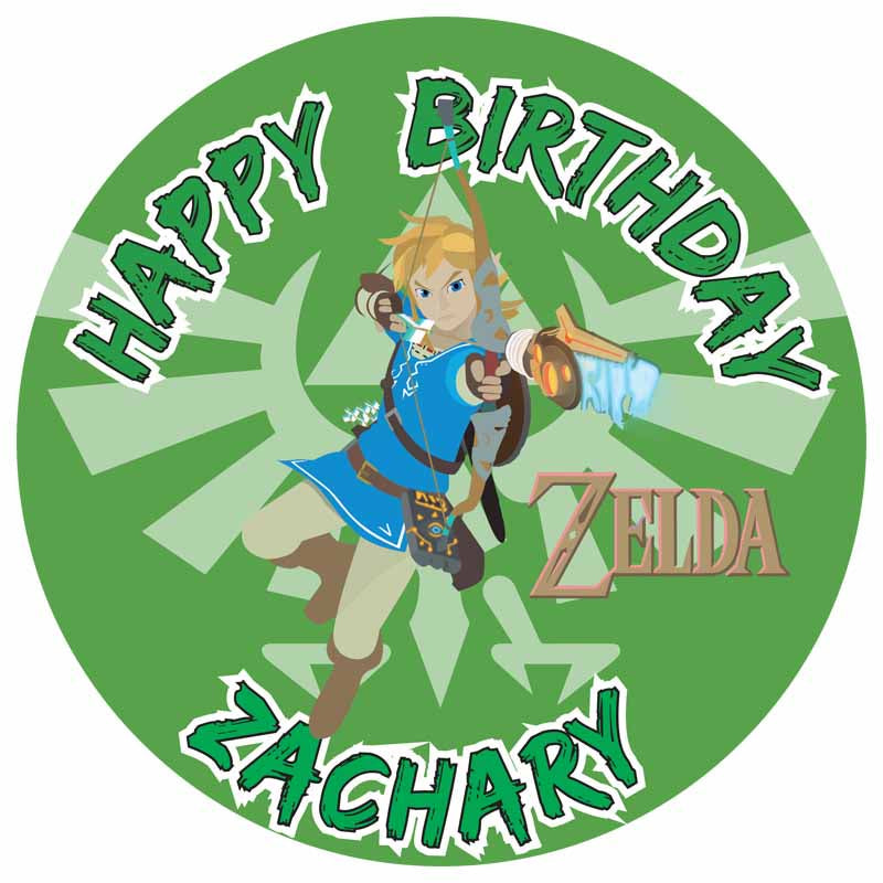 Zelda Edible Cake Toppers Round